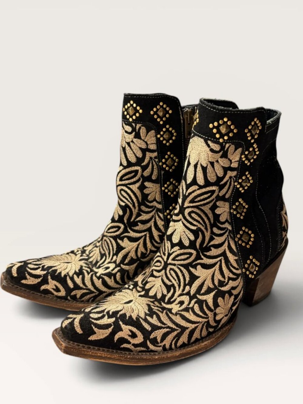 Old Gringo Black +Gold Boots, 7 - Picture 2 of 2